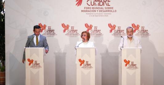 Foro de Migración en La Guajira. / Foto: Cancillería.