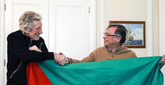 Roger Waters y Presidente Petro. / Foto: AFP.