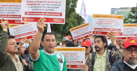 Sindicato de profesores en Asamblea permanente. / Foto: ADE Bogotá.