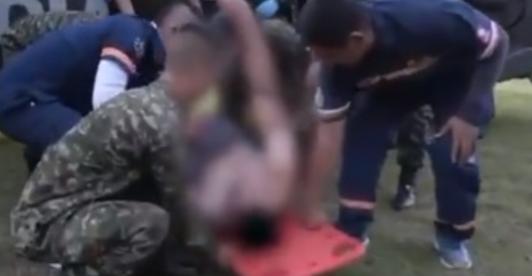 Rechazo a ataque de soldados en Putumayo. / Foto: Captura de video.
