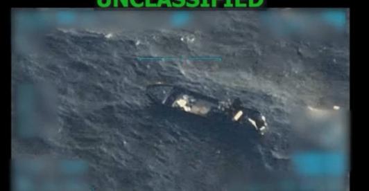 Imagen de la lancha bombardeada por Estados Unidos.