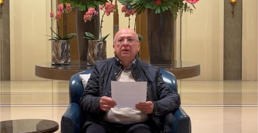 Eduardo Montealegre, presentando el borrador de la propuesta para la Asamblea Constituyente