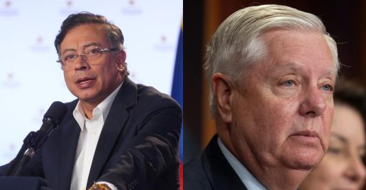 Petro le responde a senador de EE.UU. / Fotos: Presidencia y AFP.