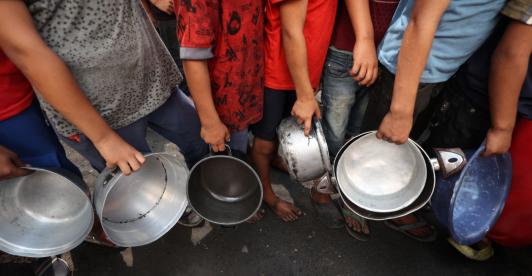 Hambruna en Gaza. / Foto: AFP.