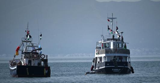 Flotilla humanitaria a Gaza. / Foto: AFP.