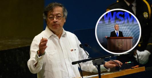 Petro sobre Netanyahu. / Fotos: Presidencia y AFP.