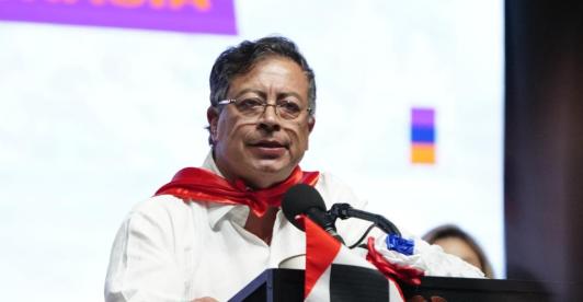 Petro en la Plaza Manuel Murillo Toro. / Foto: Pablo Pulido - RTVC.