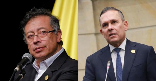 Petro señala a Efraín Cepeda. / Fotos: Presidencia y Senado.