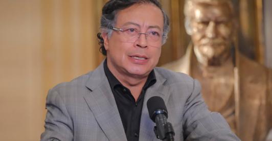 Petro en gira por Oriente Medio. / Foto: Presidencia.