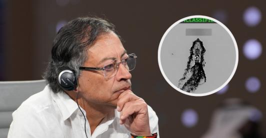 Petro sobre misiles. / Foto: Presidencia.