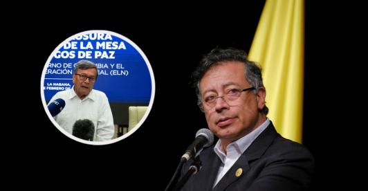 Presidente Petro sobre el eln y clan del golfo. / Foto: Presidencia y AFP.