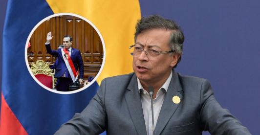 Petro sobre crisis política en Perú. / Fotos: AFP.