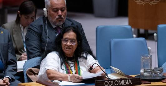 Embajadora de Colombia ante el Consejo de la ONU, Leonor Zalabata. / Foto: ONU.