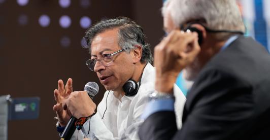 Participación del presidente de Colombia, Gustavo Petro en el panel Iniciativa de Inversión