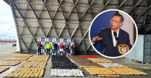 Presidente Petro sobre cocaína. / Fotos: MinDefensa y Presidencia.