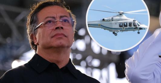 Petro reacciona a suspensión de soporte a helicóptero. / Fotos: Presidencia.
