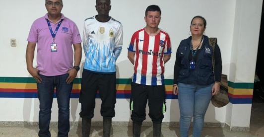 Soldados liberados. / Foto: Defensoría del Pueblo.