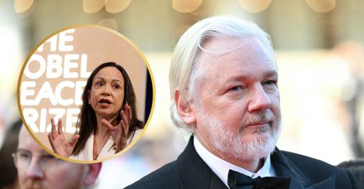 Julian Assange denuncia premio Nobel María Corina Machado