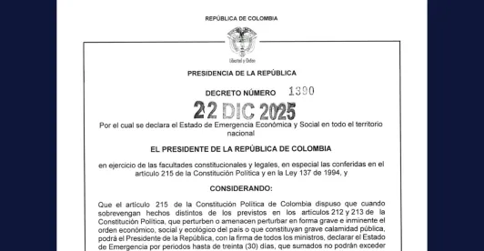 Decreto de emergencia económica.