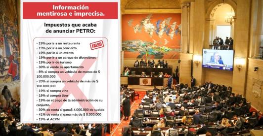 Gobierno sobre fake news de la reforma tributaria. / Fotos: X Presidente Petro y Comisiones Económicas.