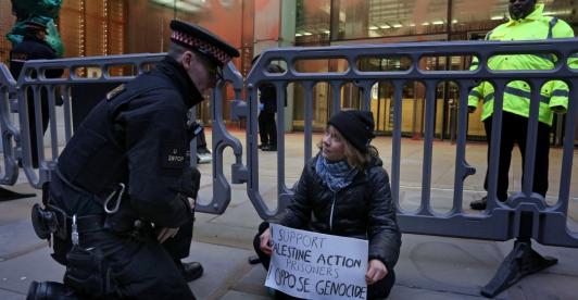 Greta Thunberg detenida en Londres. / Foto: AFP.