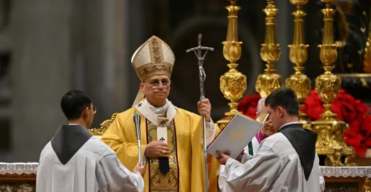 Papa León XIV celebró su primera misa de Navidad.