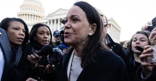 María Corina Machado se reunió con Trump en Washington.