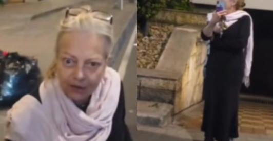 Mujer agrede a domiciliario y se hace viral. / Foto: Captura de video.