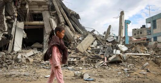 Testamento de niña palestina. / Foto: UN News.