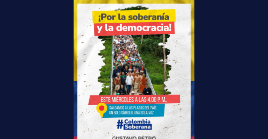 Petro convoca a movilización nacional en defensa de la soberanía.
