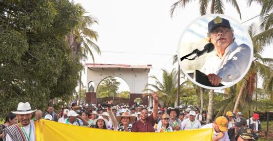 Petro sobre hacienda La Virgen del Cobre. / Fotos: ANT y Presidencia.