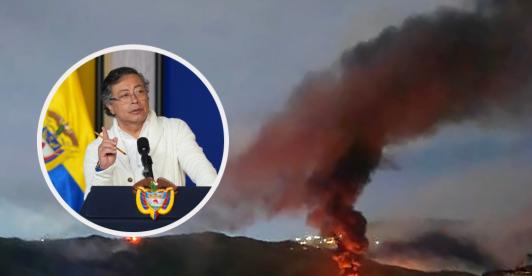 Petro sobre ataques a Venezuela. / Fotos: AFP y Presidencia.