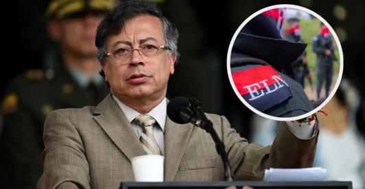 Petro sobre el ELN. / Fotos: AFP.