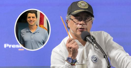 Petro le responde a Tomás Uribe. / Fotos: AFP y X. 