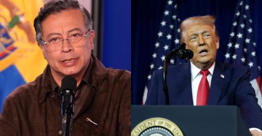 Petro y Trump. / Foto: AFP. 