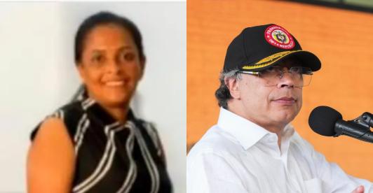 Petro sobre Yohana Rodríguez Sierra. / Fotos: Redes Sociales y Presidencia.