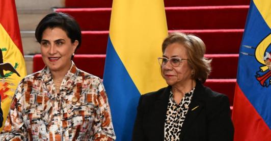 Cancilleres de Ecuador y Colombia. / Foto: AFP.