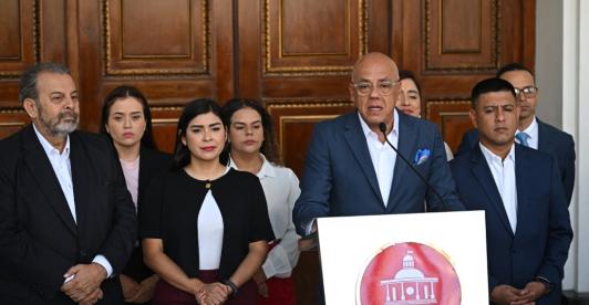Jorge Rodríguez, Asamblea Nacional de Venezuela. / Foto: AFP.