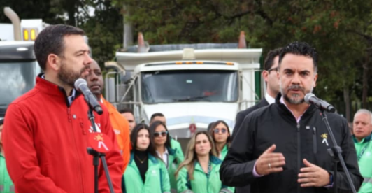 alcalde Carlos Fernando Galán y secretario general Miguel Silva Moyano