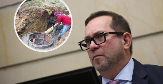 Lidio García en presunto caso de corrupción. / Fotos: Senado y Aguas de Bolívar.