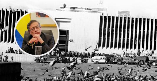 Petro pide desclasificar archivos del Palacio de Justicia. / Fotos: Centro Nacional de Memoria Histórica y Presidencia.