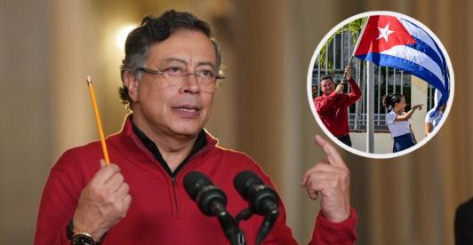 Petro propone solución a Cuba. / Fotos: AFP y Presidencia.