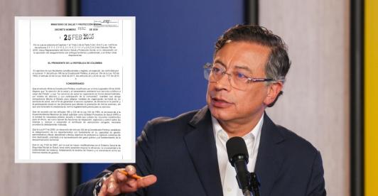 Presidente Petro sobre decreto 0182 de 2026. / Fotos: Presidencia y Redes.