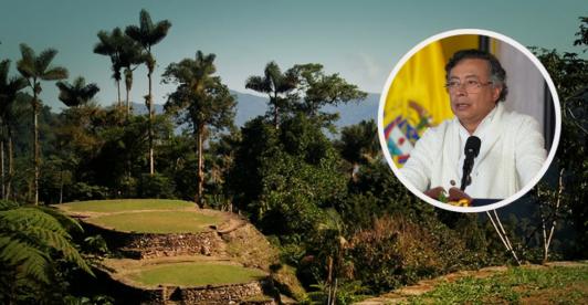 Petro sobre el decreto de la Línea Negra. / Fotos: Parque Tayrona y Presidencia.