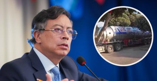 Petro sobre denuncia de carrotanque en Aguachica. / Foto: Presidencia y redes sociales.