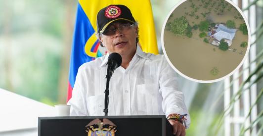 Petro sobre la desecación de ciénagas. / Fotos: Presidencia y UNGRD.