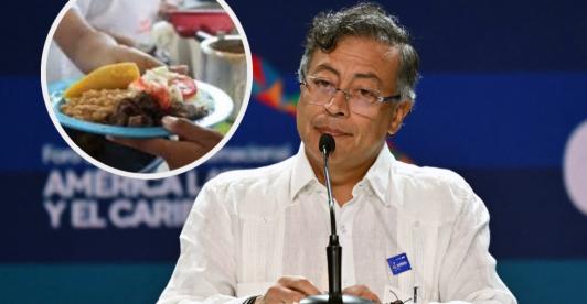 Presidente Petro sobre irregularidades en el PAE. / Fotos: AFP y MinEducación.