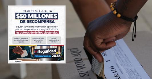 Recompensa por compra de votos. / Foto: X MinDefensa y AFP.