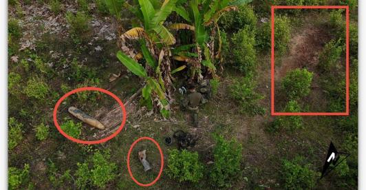 Bomba hallada en territorio colombiano habría rebotado desde Ecuador.