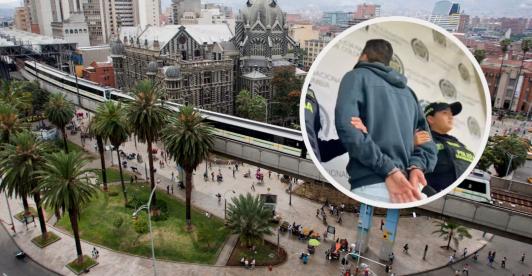 Captura de ciudadano israelí en Medellín. / Fotos: AFP y Video de captura.